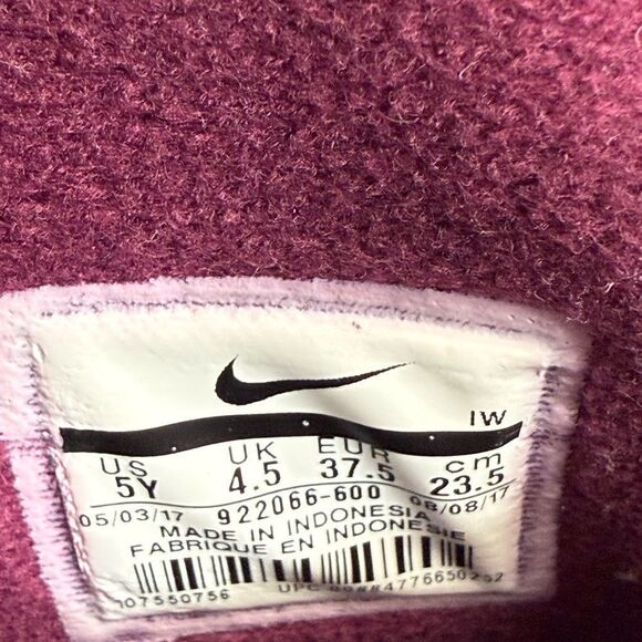 Nike Air Force 1 High WB GS 'Bordeaux' sneaker shoes youths size 5 (Y5) - Picture 6 of 7